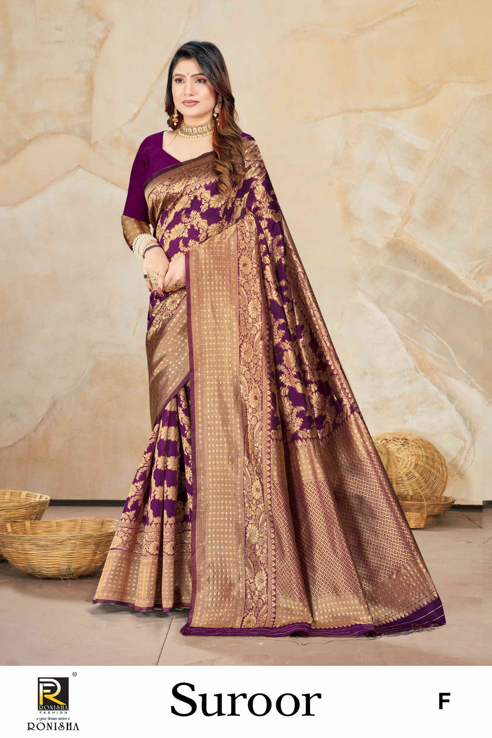 Suroor By Ronisha Designer Banarasi Silk Sarees Wholesale Clothing Suppliers In India
